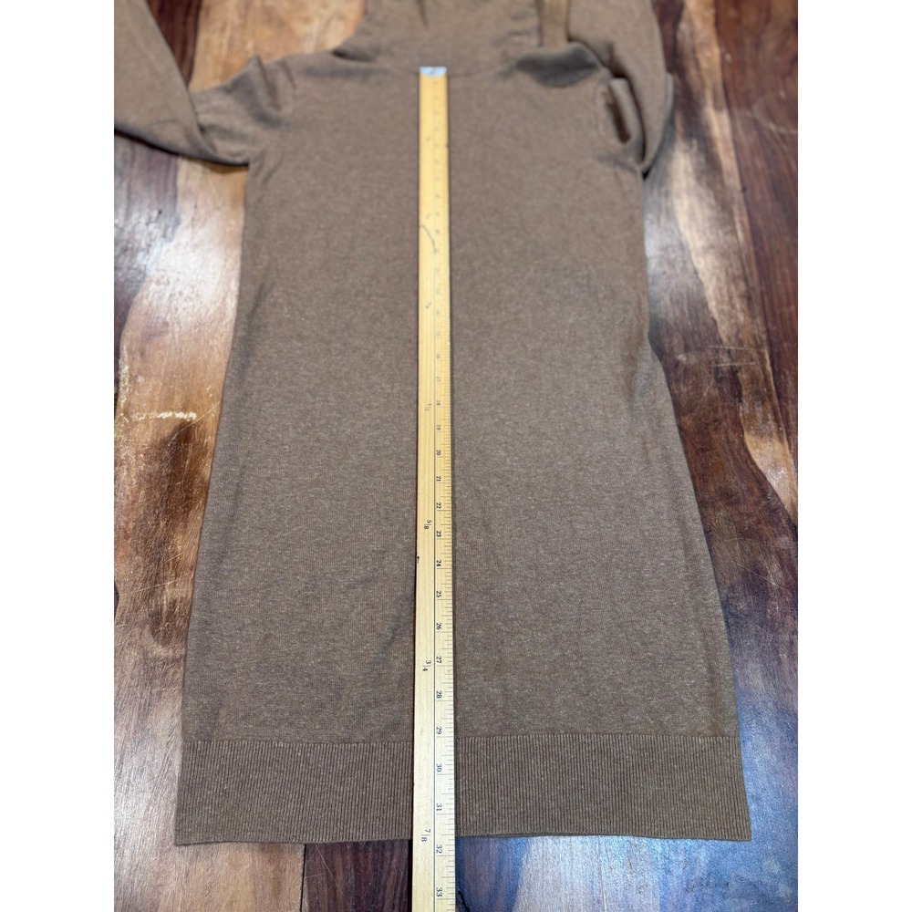 Aritzia BABATON sweater dress 2XS taupe brown turtleneck long sleeve wool blend - Picture 7 of 8